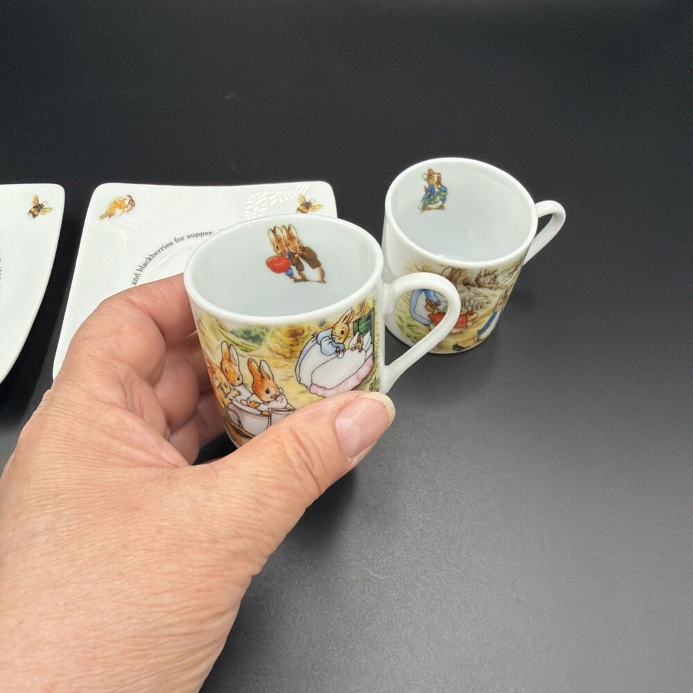 2010 Peter Rabbit Tea Party Set for Two Beatrix Potter. Made/England. Good Cond. - Picture 8 of 16